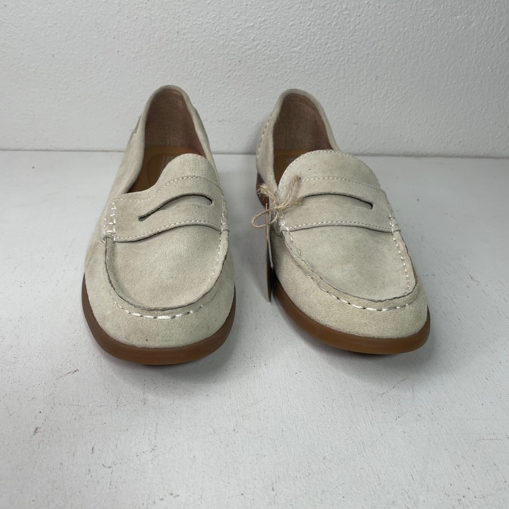 Born Suede Penny Loafers Womens 11 M Cream Beige Slip On Shoes BR0017879 - Picture 2 of 16